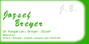 jozsef breyer business card